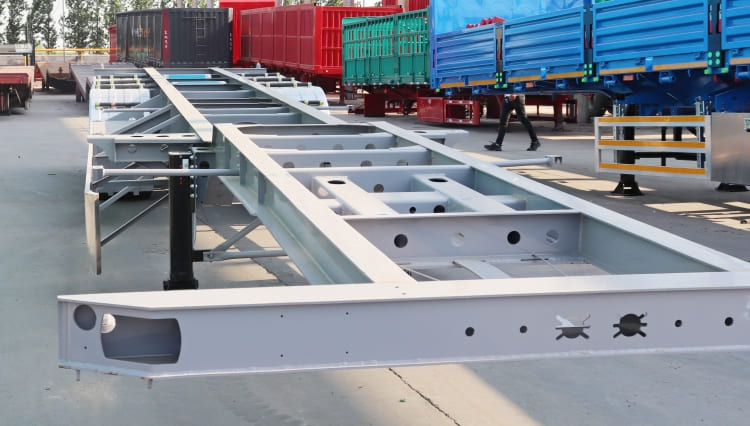 Tri Axle 40ft Gooseneck Container Chassis Trailer for Sale in Côte d'Ivoire