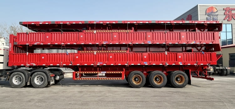 Dong Xu 3 Axle 60 Ton Side Wall Semi Trailer for Sale in Tanzania Dodoma