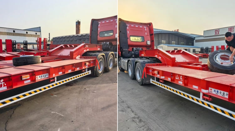 3 Axle 60 Ton Semi Lowbed Trailer for Sale in Tanzania Dar Es Salaam