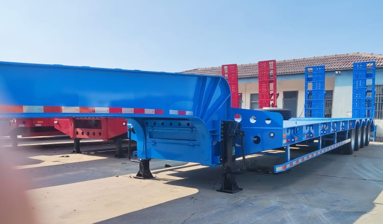 4 Axle 40 Ft 80 Ton Semi Low Bed Trailer for Sale in Nigeria Abuja