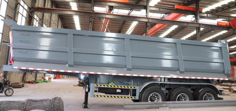 Tri Axle End Dump Trailer for Sale in Congo Kinshasa | End Dump Trailer Manufacturers 