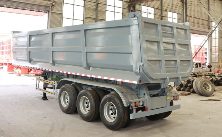 Tri Axle End Dump Trailer for Sale in Congo Kinshasa | End Dump Trailer Manufacturers 