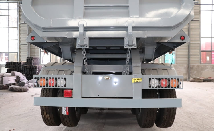 Tri Axle End Dump Trailer for Sale in Congo Kinshasa | End Dump Trailer Manufacturers 