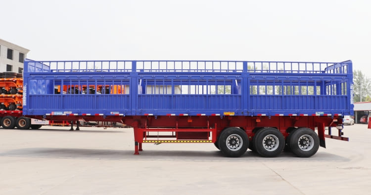 3 Axle Cattle Hauler Trailer for sale in Guinea | 60 Ton Cattle Livestock Animal Transport Trailers