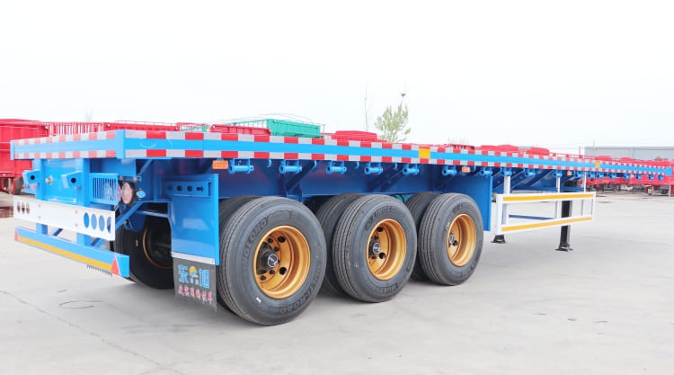 Tri Axle 40 Foot Flatbed Trailer for Sale in Mozambique | Custom Flatbed Trailer Manufacturers