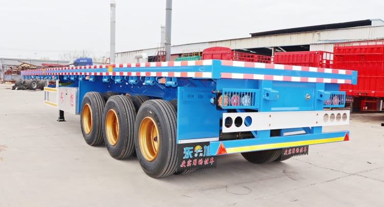 Tri Axle 40 Foot Flatbed Trailer for Sale in Mozambique | Custom Flatbed Trailer Manufacturers