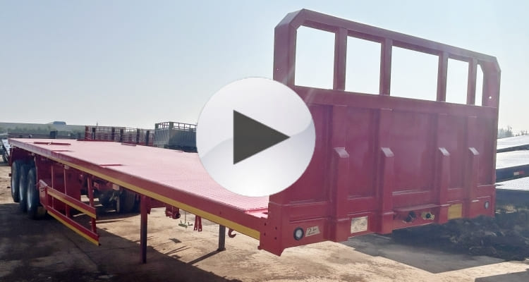 Tri Axle 40 Flatbed Trailer for Sale in Senegal Dakar