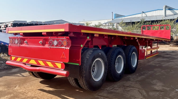 Tri Axle 40 Flatbed Trailer for Sale in Senegal Dakar