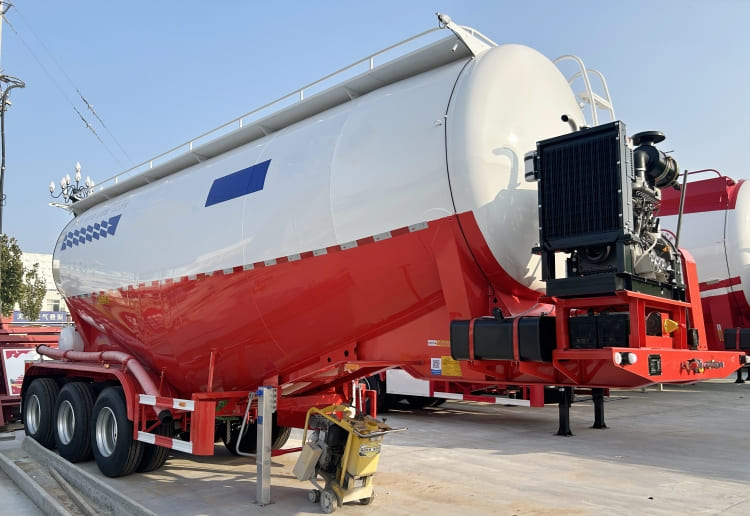 Tri Axle 45 CBM Dry Bulk Cement Tanker Trailer for Sale in Burundi