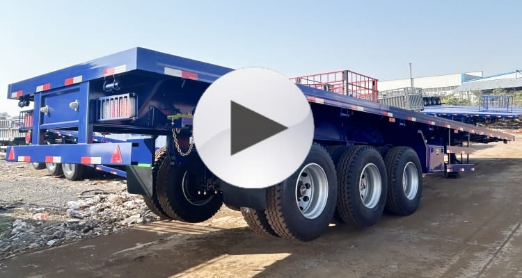 Tri Axle 40 Foot Heavy Duty Equipment Flatbed Trailer for Sale in Botswana