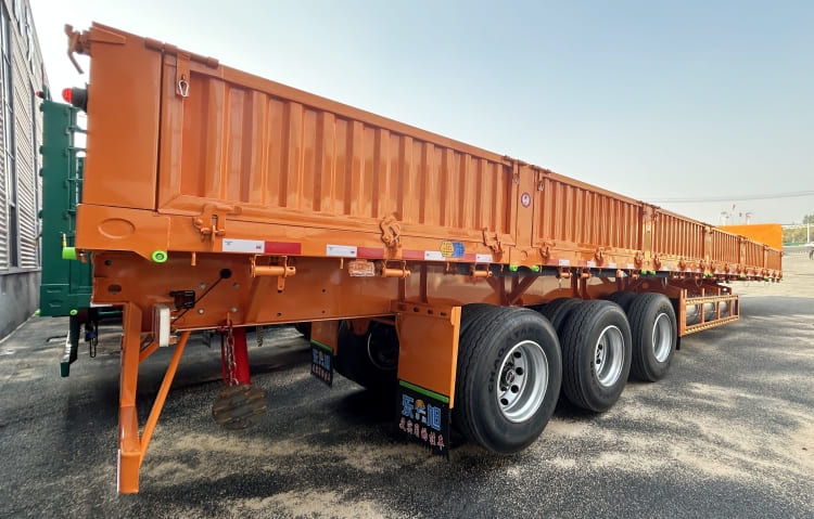 China 3 Axle 80 Ton Side Wall Trailer for Sale in Zimbabwe Harare
