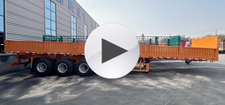 China 3 Axle 80 Ton Side Wall Trailer for Sale in Zimbabwe Harare