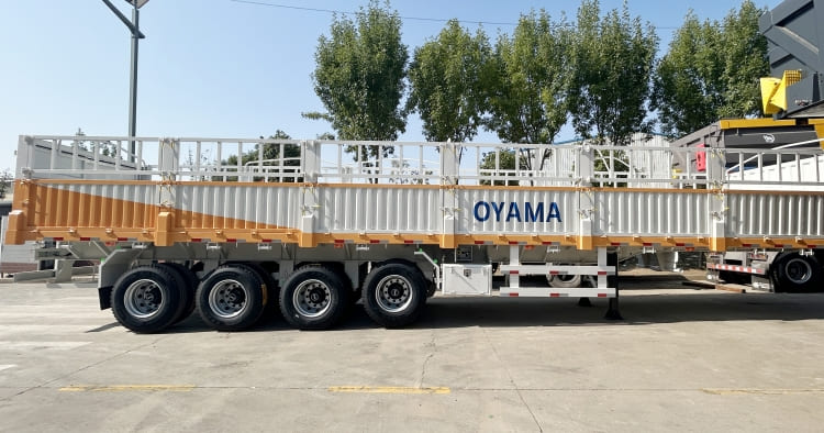 4 Axle 80 Ton Cargo Fence Semi Trailer for Sale in Ghana Accra