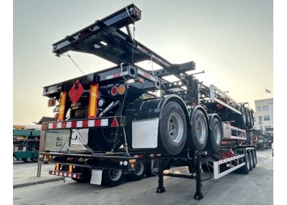 3 Units 3 Axle Container Chassis Trailer is ready ship to Uganda