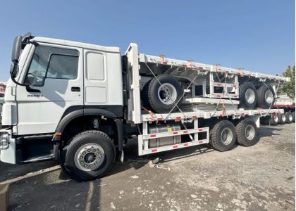 Dong Xu 2 Units Dual Axle 40 Flatbed Trailer is ready shipping to Sierra Leone